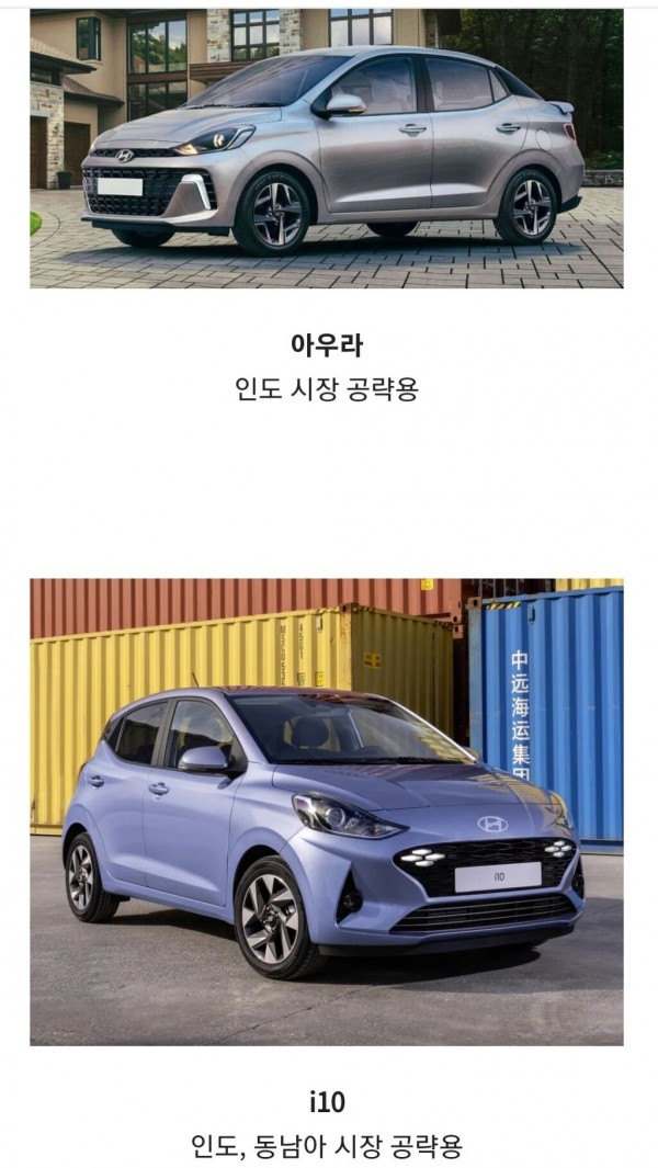 한국에선 볼수 없는 해외 판매 전용 현대차들