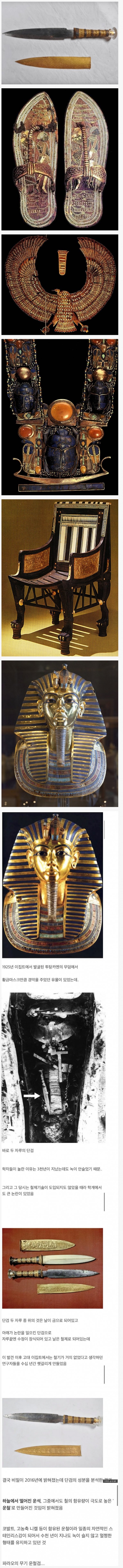 고대이집트 투탕카멘 무덤에서 발견된 것