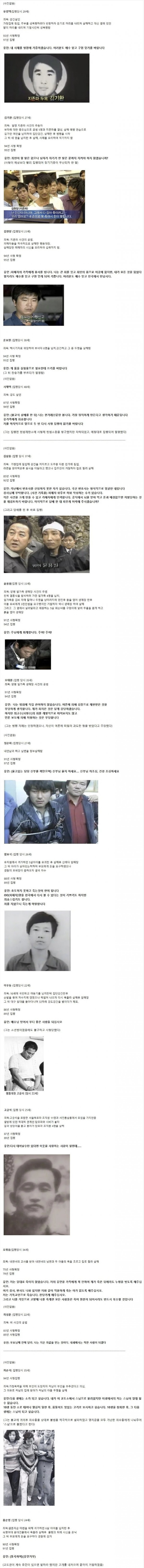 대한민국 사형수들의 마지막 유언