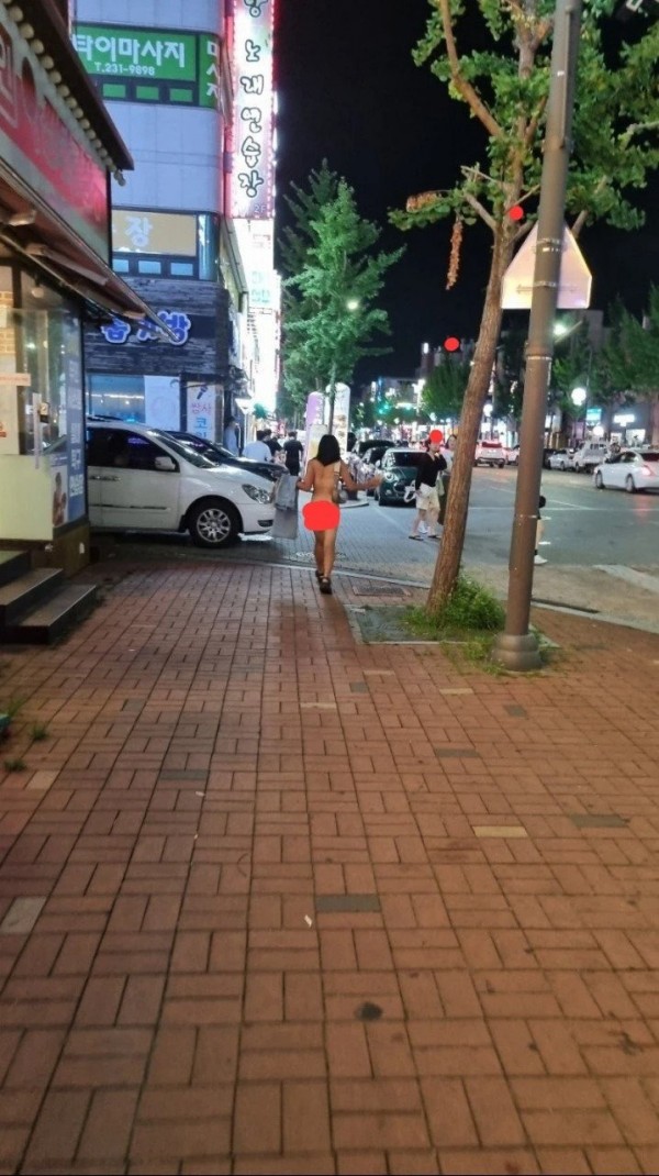 포항 시내를 나체로 활보한 여성, 범칙금 부과