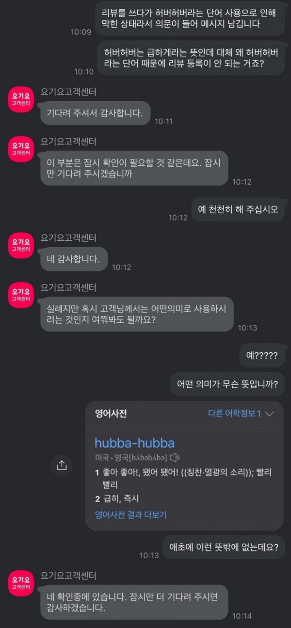 싱글벙글 허버허버가 금지어라 빡친 언냐