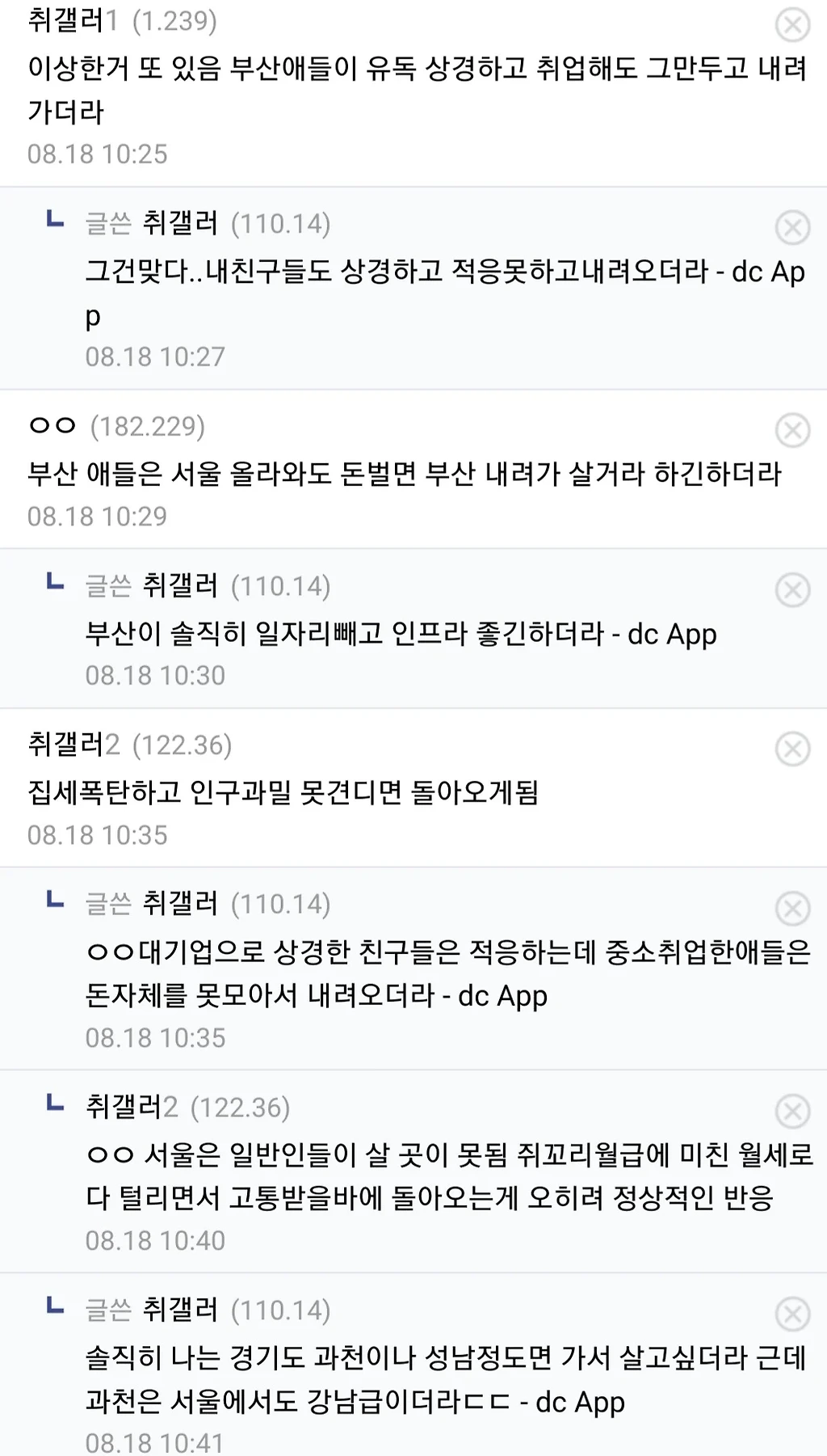 부산애들 왜 타지역에 취업안하는게 궁금하다는 디시인