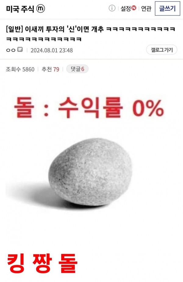 정신놔버린 미국 주식갤러리 상황