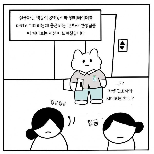 이해하기 힘든 간호사 엘베 문화 