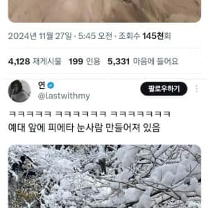 미대생 재능낭비 눈사람