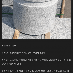 눈사람 부수는 사람한테 개빡친 사람의 대응 