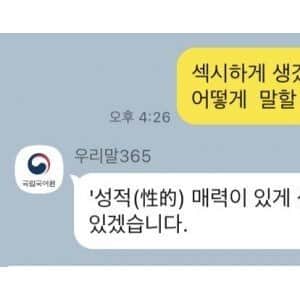 '섹시하게 생겼다' 의 우리말 