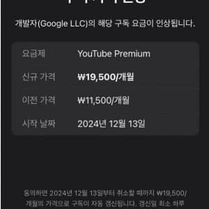 유튜브 프리미엄 20,000원 시대 ㄷㄷ