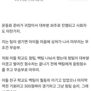 요즘 초등학교 운동회의 부조리