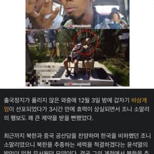 소녀상에 뽀뽀한 유튜버 조니 소말리 근황