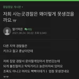 저희 사는 곳 경찰은 왜 이렇게 못생겼을까요