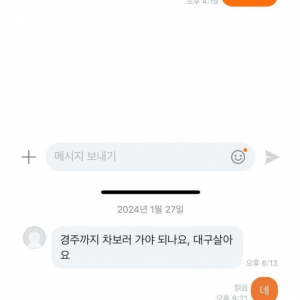 당근에 차팔지 말라는 디시인