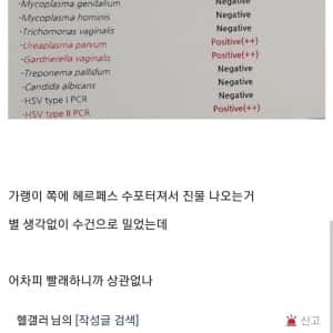 성병 걸린 헬갤러 양심선언  
