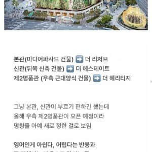 반응 갈린다는 신세계백화점 신규 네이밍 
