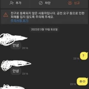 같은반 여자애한테 선톡온 디씨인 인증 