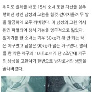 15세 소녀에게 고환 걷어 차인 남자 고환 상태