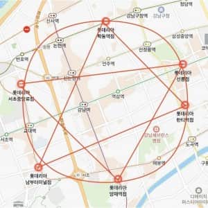 서울 강남에 있다는 롯데리아 마법진