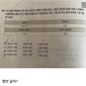 사회생활 경험 없으면 못푸는 문제