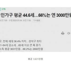 서울에서 혼자 사는 사람들 실제 연봉 근황