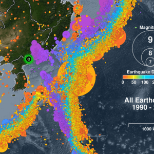 '공포'와 '다행'이 동시에 느껴지는 동북아 지진 기록 