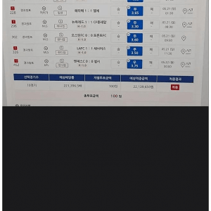 재미삼아 토토 100원 넣고 2200만원 따버림