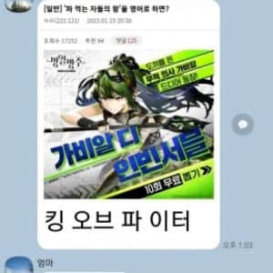 디시인사이드 하는 엄마 말리는 아들