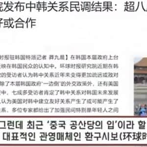 한국인들의 중국 대표 이미지를 본 중국인들 반응
