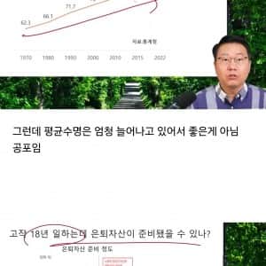 대부분의 회사원은 31세에 취직해서 49세에 짤림