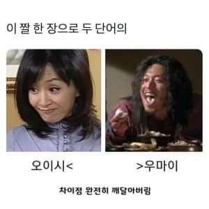 오이시와 우마이 차이점