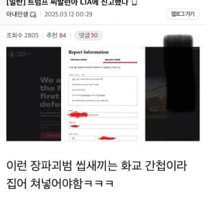 참다참다 못해서 트럼프 CIA에 신고한 미주갤러 