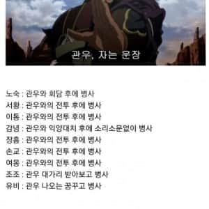 관우랑 엮이고 병으로 죽은 인물들
