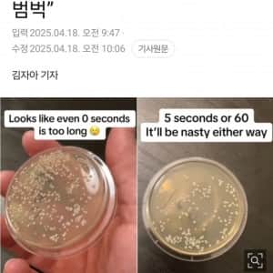 '떨어진 음식 3초룰' 근황