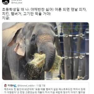 어릴적에 편식하던 사람이 늙으면 발생하는 일
