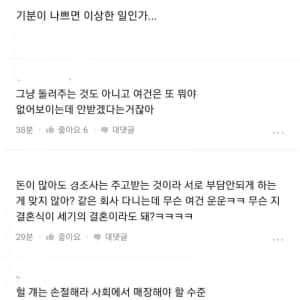 타부서 직원 결혼식 축의금만 보냄