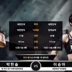 아줌마 챔피언의 격투 매너