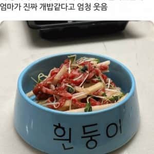 엄마가 이 그릇 좀 그만 쓰라고 화냄