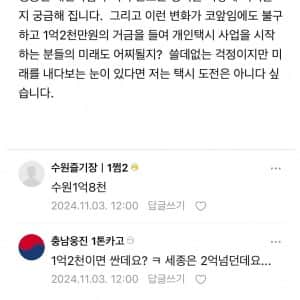 개인택시 번호판 가격 1억2천만원 시대
