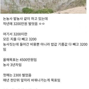 농사로 연 3200 번다는 디씨인 