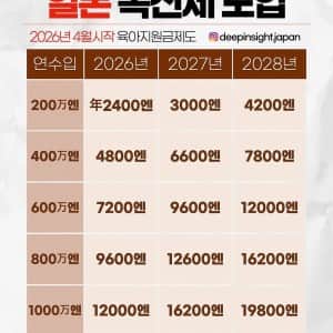 올게 왔다.. 일본 독신세 내년부터 징수