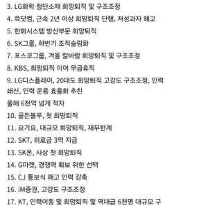 커뮤에선 기본으로 정년 다 채운다던 대기업들 현실 