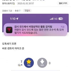 테슬라 갤 감시모드 대참사