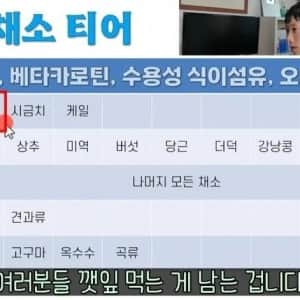 의사가 뽑은 당뇨에 좋은 채소 티어 