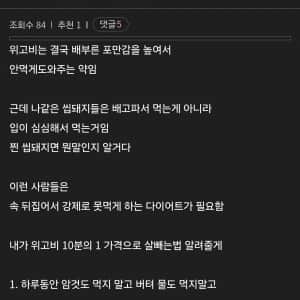 안흔한 디씨인의 다이어트 방법