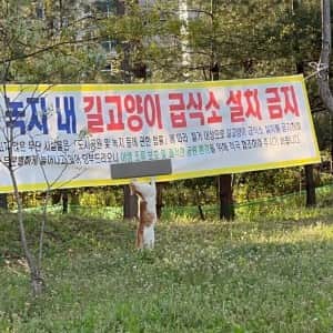 지자체 길고양이 정책에 항의하는 노조