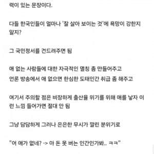 어느 디시인이 제안하는 한국의 저출산 대책