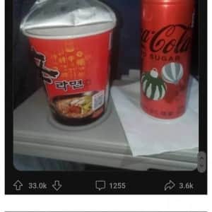 기내식이 잘못 나왔는데 그냥 먹음