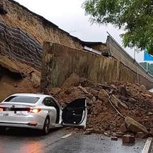오산 옹벽 무너짐 블박 영상