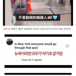 한국 지하철 개찰구를 보고 감동 받은 외국인들 