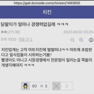 치킨업계들 입 다물게 한 명언 