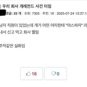 최근자 회사 여직원한테 야스하자고 보낸 남직원